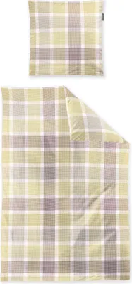 Produktbild von Irisette Mako-Satin Bettwäsche Set Sky 8524 gelb 135 x 200 cm + 1 Kissenbezug 80x80 cm