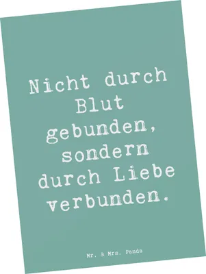Produktbild von Mr. & Mrs. Panda Postkarte Spruch Adoptivbruder Liebe - Meeresbrise - Geschenk, Lächeln, Familienmitglieder, Bindung, bildkarte, Geschwisterliebe, Postkarten, Grußkarte