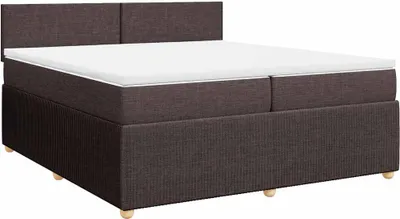 Produktbild von vidaXL Boxspringbett mit Matratze Dunkelbraun 200x200 cm Stoff