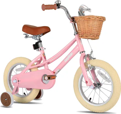 Produktbild von JOYSTAR 12/14/16/18/20 Mädchenfahrrad für 2-13 Jahre alte Kinder, 12" 14" 16" Kinderfahrrad mit Stützrädern & Korb, 20 Zoll mit Ständer, Rosa