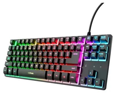 Produktbild von Trust GXT 833 Thado TKL Tastatur Gaming USB QWERTY US Englisch Schwarz
