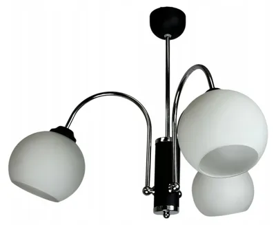Obrázok produktu pre Euro-Lamp Stropná lampa Alva 3 Čierna, biely guľatý tienidlo, 3×60 W VÝROBCA