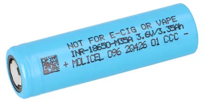 Produktbild von Molicel INR18650-M35A 3500 mAh 10 A 18650 Li-Ion Zelle Flat Top