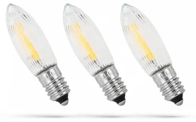 Image de 3 ampoules LED à filament Spectrum 0,2 W E10 34 V-55 V blanc très chaud 2200 K