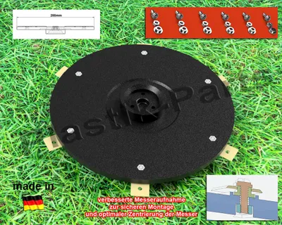 Produktbild von Messerscheibe 6 Klingen Messerteller für Gardena Sileno Life 15101-20 15103-20 ohne Messer