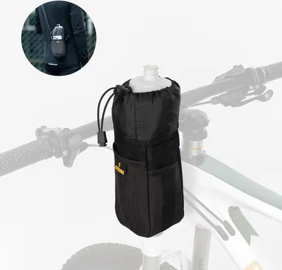 Produktbild von ROCKBROS Fahrrad Flaschenhalter Lenkervorbautasche Getränkehalter mit Schultergurt 1L