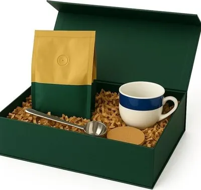 Produktbild von Magnetische Geschenkbox 360 x 260 x 150 mm Flaschengrün