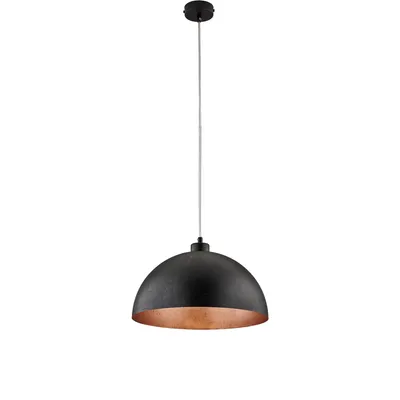 Obrázek produktu pro Závěsná lampa Marcus 1 světlo černá a měděná