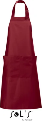Image de SOLs 88010 | Long Apron Gala - 75 x 90 cm - Couleur : Bourgogne - Taille : 75 x 90 cm