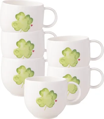 Produktbild von Villeroy & Boch With Love Henkelbecher 290 ml Good Luck 6er Set
