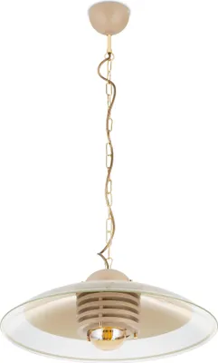 Zdjęcie produktu dla Howhomely | Lampa wisząca - Kuchnia - Beżowa - Szkło - 47 Cm - Nowoczesny design - Ze złotymi akcentami