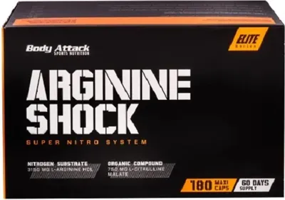 Zdjęcie produktu dla Body Attack Arginine Shock 180 kapsułek