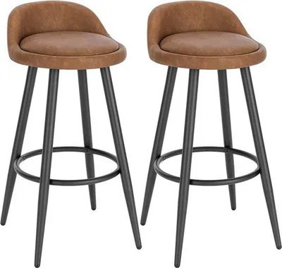 Obrázek produktu pro Ergonomické kožené stoličky, hnědé, 69 cm