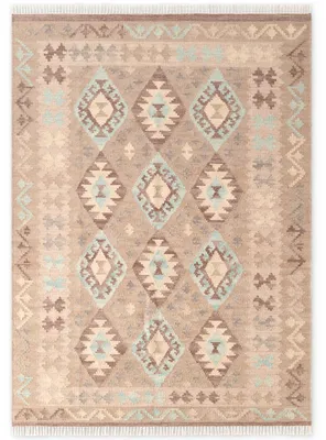 Image de Tapis Kelim Hanse Home "Dune", tissé à la main, en laine et en coton, de couleur beige, aspect naturel