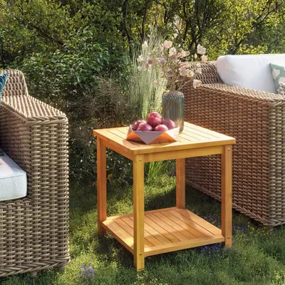 Produktbild von vidaXL Beistelltisch Massivholz Akazie 45x45x45 cm