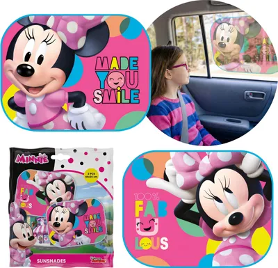 Produktbild von DISNEY Minnie Mouse Sonnenschutz für Autoscheiben, mit Saugnäpfen, 2er-Set