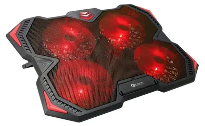 Immagine prodotto di C-TECH Zephyros, 43,9 cm (17,3"), 4 pezzi, 14 cm, 900 giri/min, Nero, Rosso