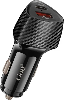 Obrázok produktu pre LinQ, nabíjačka do auta 48W USB-C + rýchle nabíjanie USB, čierna