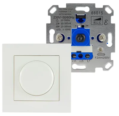 Zdjęcie produktu dla REV Dimmer Uni kompletna obudowa podtynkowa biały