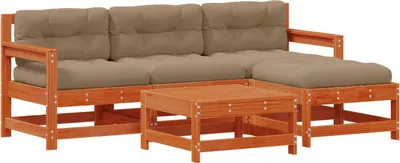 Obrázok produktu pre Záhradný lounge set 5 pcs Vosková hneda borovica
