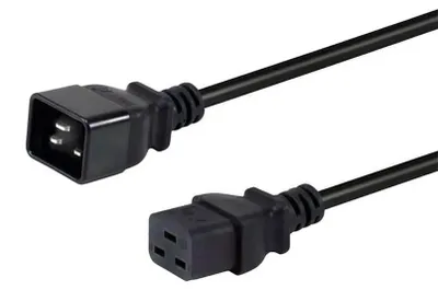 Imagen del producto de Cable de alimentación Equip, conector C20 a C19, 1.80 metros, color