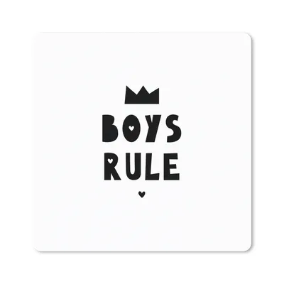 Produktbild von MuchoWow® Mauspad Mousepad Jungen regieren - Zitate - Sprichwörter - Kinder - Jungen 20x20 cm - Mousepads - Maus Mat - Pad - Mausunterlage - Desk Mat - Bureauartikeln