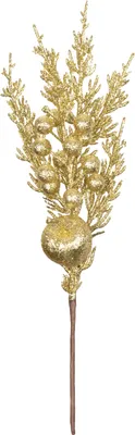 Immagine prodotto di Rametto MagicHome Natale, con palla, dorato, 31 cm - set da 6 pezzi