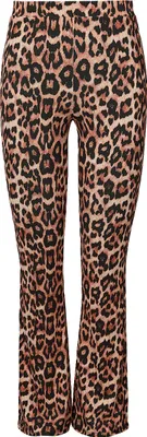 Productafbeelding van Legging met luipaardprint, hoge taille en wijde pijpen | Maat S