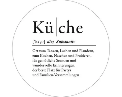 Produktbild von Glasbild Definition Küche GLR217 Ø 20 cm