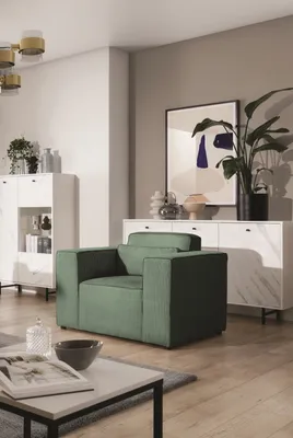 Produktbild von Sessel Designersessel WALDO in Stoff Poso Grün