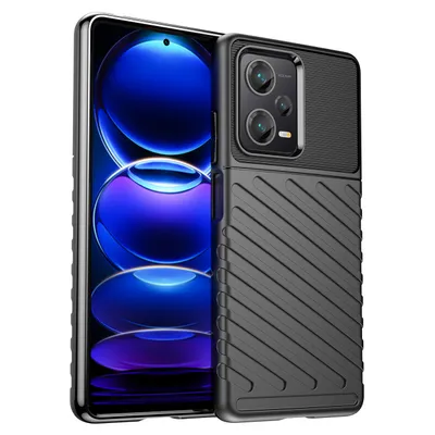 Produktbild von Thunder Case Hülle für Xiaomi Redmi Note 12 Pro+ Silikon Armor Cover Schwarz