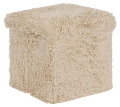 Obrázek produktu pro Eazy Living Měkký taburet + úložná krabice, 38 cm, barva Marilou (béžová)