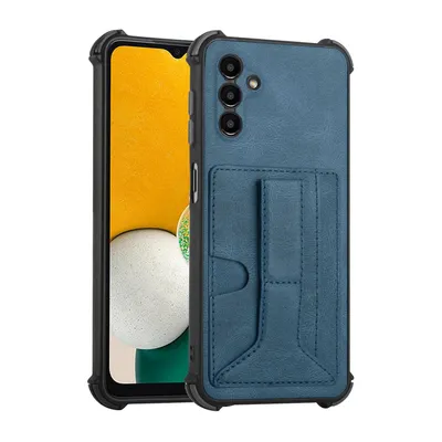 Immagine prodotto di Custodia protettiva per smartphone Samsung Galaxy A13 5G, cover, bumper, etui con funzione stand, colore: blu
