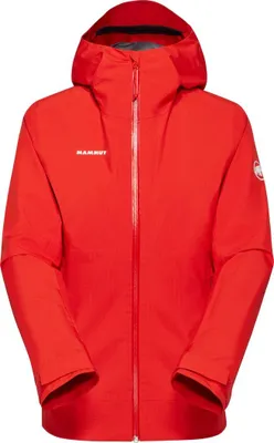 Rote Hardshelljacke mit Kapuze für Damen von Mammut; Modell Alto Light HS.