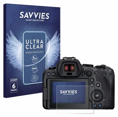 Produktbild von 6x Für Canon EOS R6 Mark II Schutzfolie Savvies Displayschutz Display Schutz Folie Klar Transparent