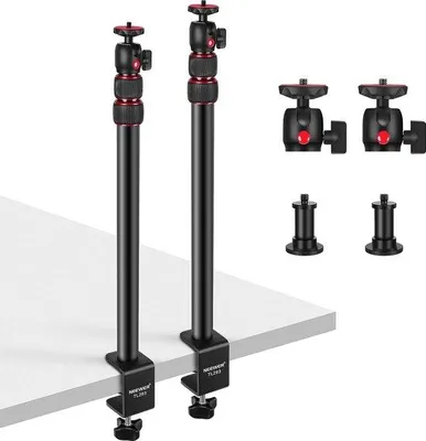 Immagine prodotto di Stativo regolabile per fotocamere DSLR, luce ad anello, live streaming, regolabile da 43 a 102 cm, portata massima 3 kg