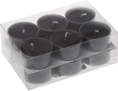 Produktbild von Teelichter in Kunststoffhülle Anthrazit 18/38mm, 12er-Pack Steinhart Kerzen in RAL-Kerzen Güte Qualität