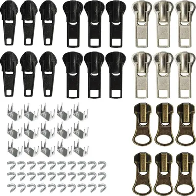 Produktbild von INF 84-teiliges Metall Reißverschluss-Schieber Set gemischt für Kleidung