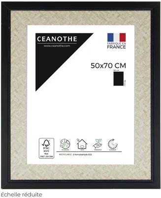 Produktbild von Ceanothe Bilderrahmen Palma 50x70 cm schwarz Holzoptik Passepartout Design