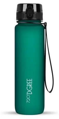 Produktbild von uberBottle softTouch Trinkflasche mit Fruchtbehälter 1000ml / Emerald Green/ 720DGREE