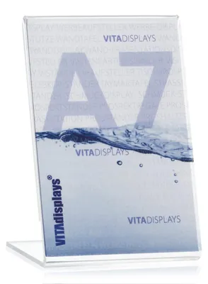 Produktbild von 10 Stück VITAdisplays® DIN A7 Werbeaufsteller / Preishalter / Fotoaufsteller (7,