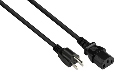 Zdjęcie produktu dla Kabel sieciowy typu amerykańskiego B (NEMA 5-15P) do C13, UL, 5 m, czarny