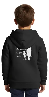 Produktbild von Spreadshirt Mir Reichts Ich Geh Reiten Lustiger Pferde Spruch Kinder Premium Organic Zip Hoodie, 146/152 (10 Jahre), Schwarz