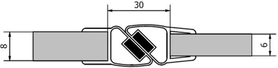 Produktbild von Polysan 2-Magnetischedichtungset, Länge 2000mm für 6mm und 8mm Glas