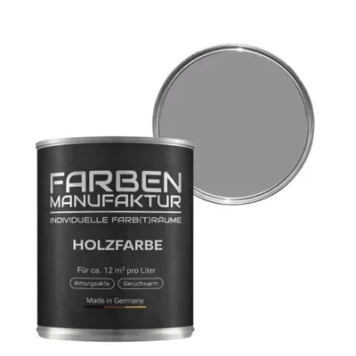 Produktbild von Farben Manufaktur Holzfarbe Wetterschutzfarbe Holzlack RAL deckend 5L - ca. RAL 7036 Platingrau