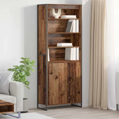 Zdjęcie produktu dla vidaXL Wysokie szafki z drewna postarzanego 79 x 36 x 200 cm z materiałów drewnopochodnych
