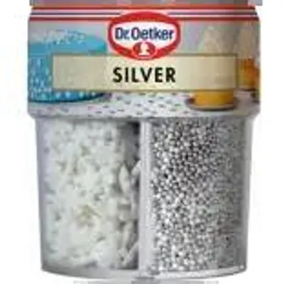 Produktbild von Dr. Oetker Silverströssel Dekorstreusel Silber 76g zum Verzieren von Gebäck und Desserts
