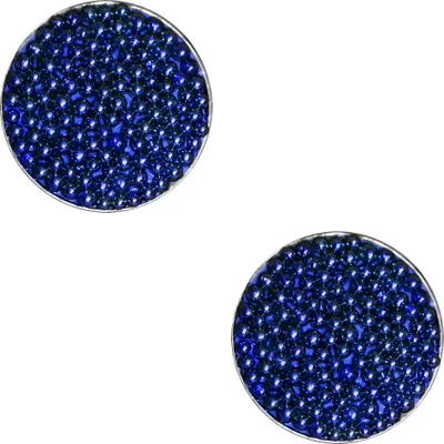Produktbild von Ohrstecker 925er Sterling Silber mit kleinen Kugeln Größe - 5 mm Farbe - Blau