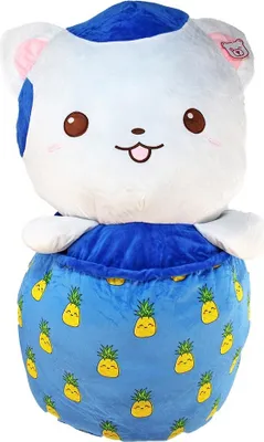 Produktbild von blaue Plüschtier Katze im Bubble Tea - ca. 60 cm