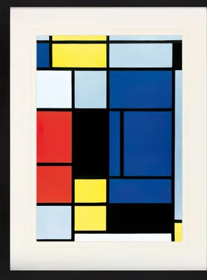 Produktbild von Piet Mondrian Gerahmtes Bild Mit Edlem Passepartout | Wand-Bilder | Im Bilderrahmen - Tableau No. I, 1921-1925 (80 x 60 cm)
